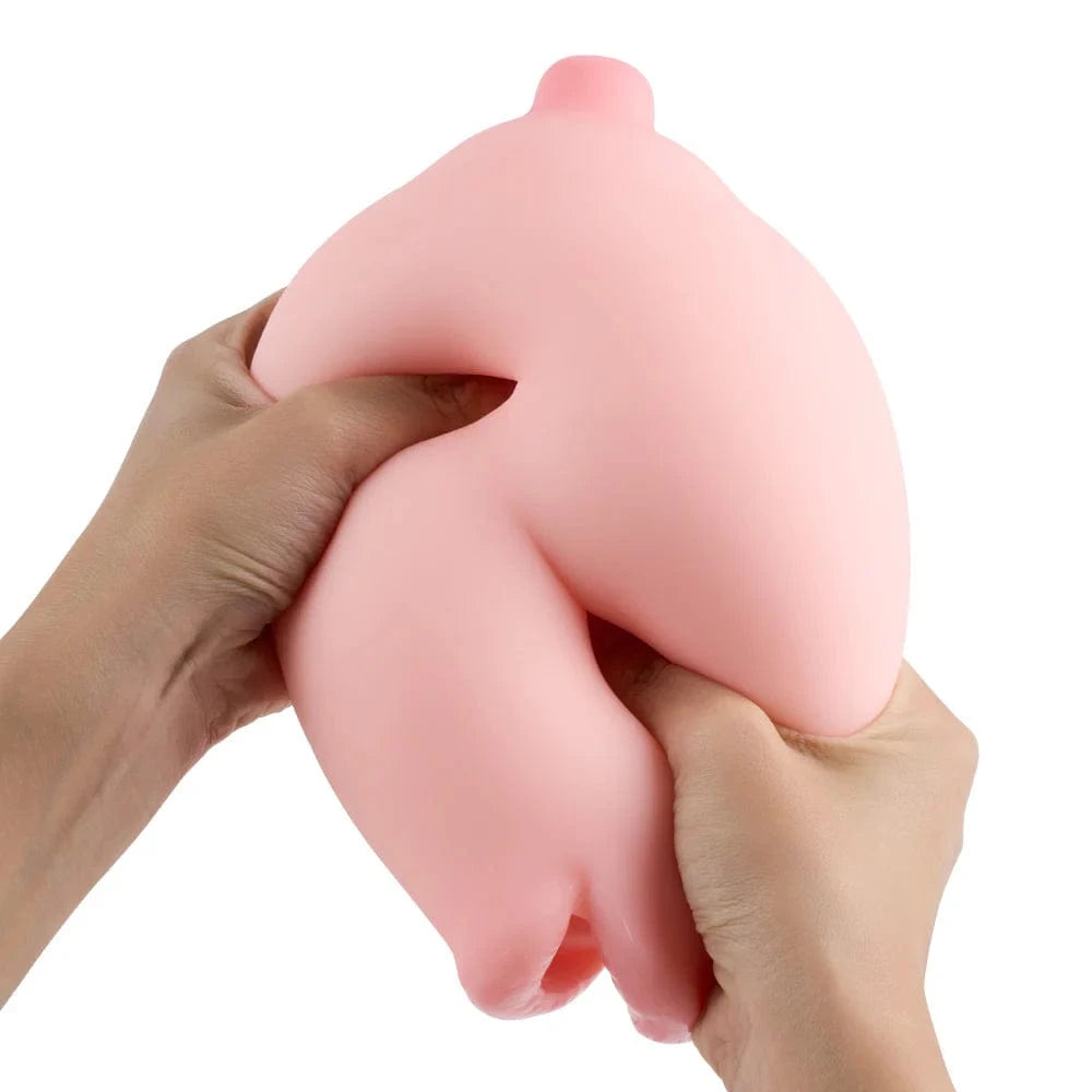 MRLSEXDOLL 口と乳首貫通 両側から挿入 貫通型オナホール 18cm 762g