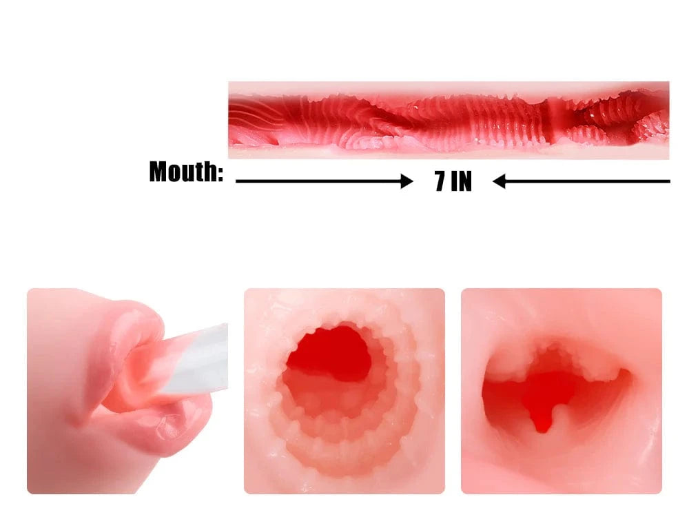 MRLSEXDOLL 口と乳首貫通 両側から挿入 貫通型オナホール 18cm 762g