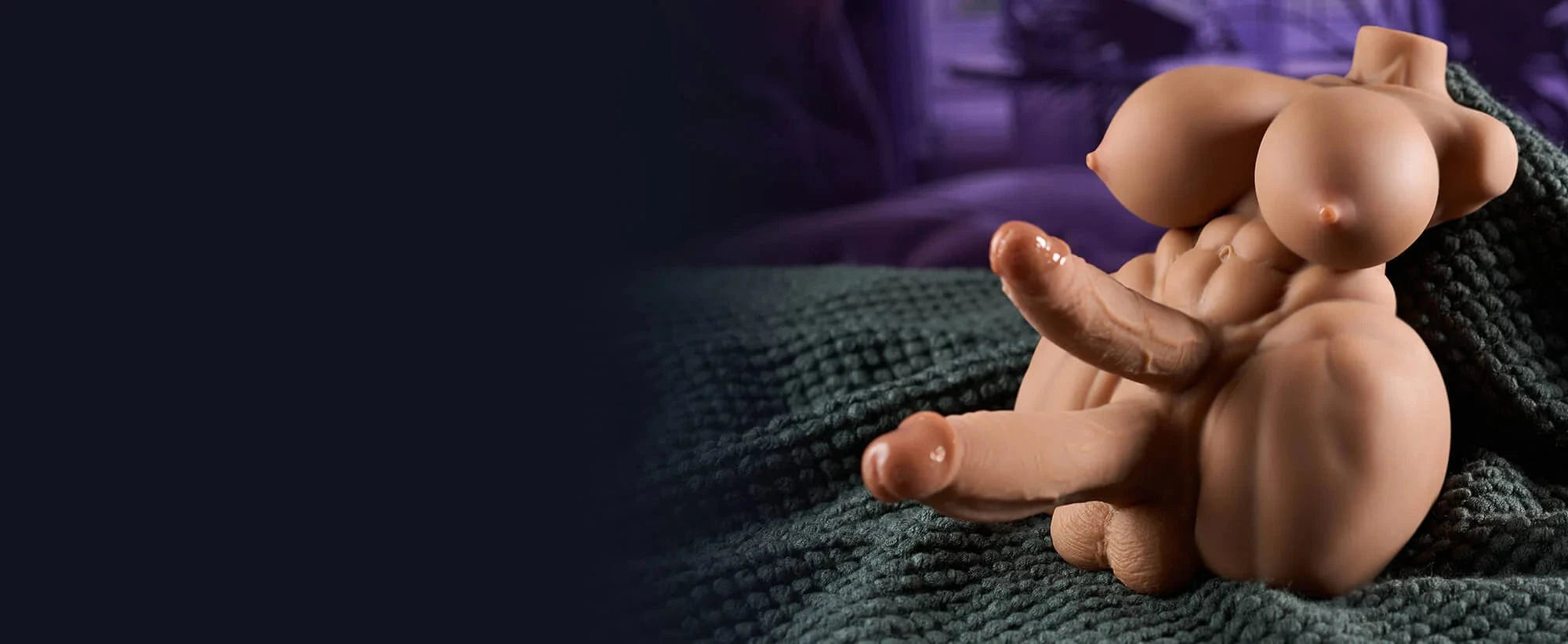 MRLSEXDOLL 2刀流ふたなりトルソー Beatus ベアトゥス 乳・穴・巨根、各2 褐色肌 30cm 4kg