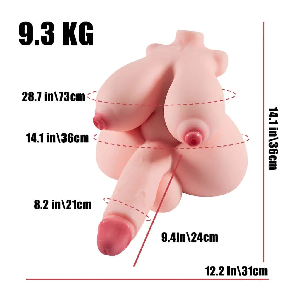 MRLSEXDOLL ふたなりトルソー Big Robin ビッグ ロビン ペニス・乳首・膣・アナル5穴挿入可 BBW 36cm 9.3kg