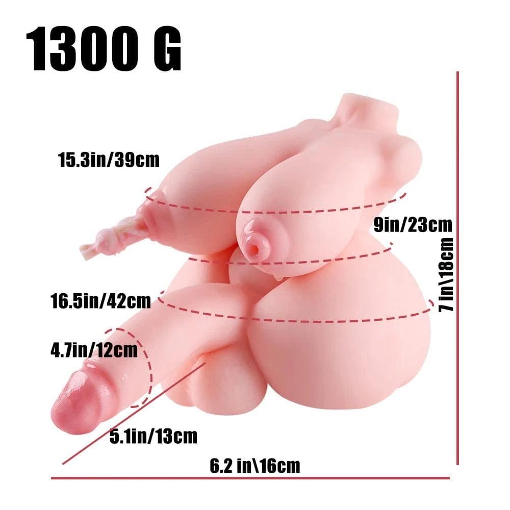 MRLSEXDOLL ミニふたなりトルソー Mini Robin ミニ ロビン 乳首・膣・アナル挿入可 BBW 18cm 1.3kg