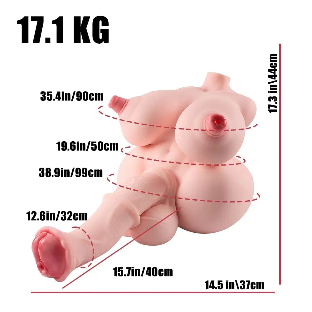 MRLSEXDOLL 馬ペニスふたなりトルソー Molly モリー 爆乳 デカ乳首・ペニス・膣・アナル5穴挿入可 44cm 17.1kg
