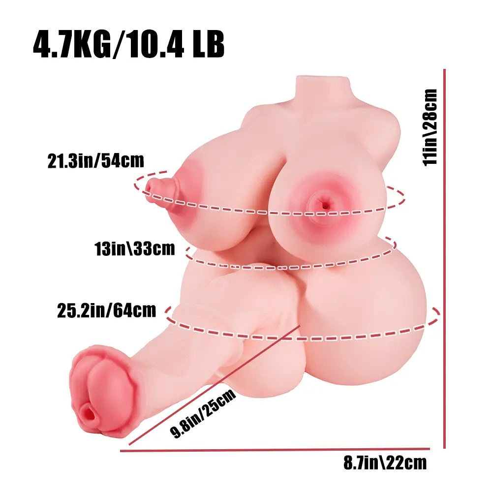 ふたなり トルソー モリー MRLSEXDOLL 爆乳 デカ乳首 馬ペニス 5穴挿入可能 肌質 柔らか 美しさ スペック