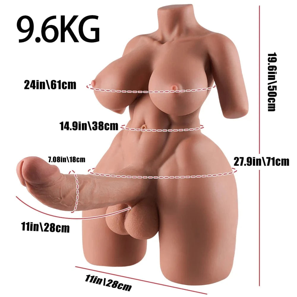 MRLSEXDOLL ふたなりトルソー Vale ヴァレ 褐色肌 37cm 4.25kg / BIG 50cm 9.6kg