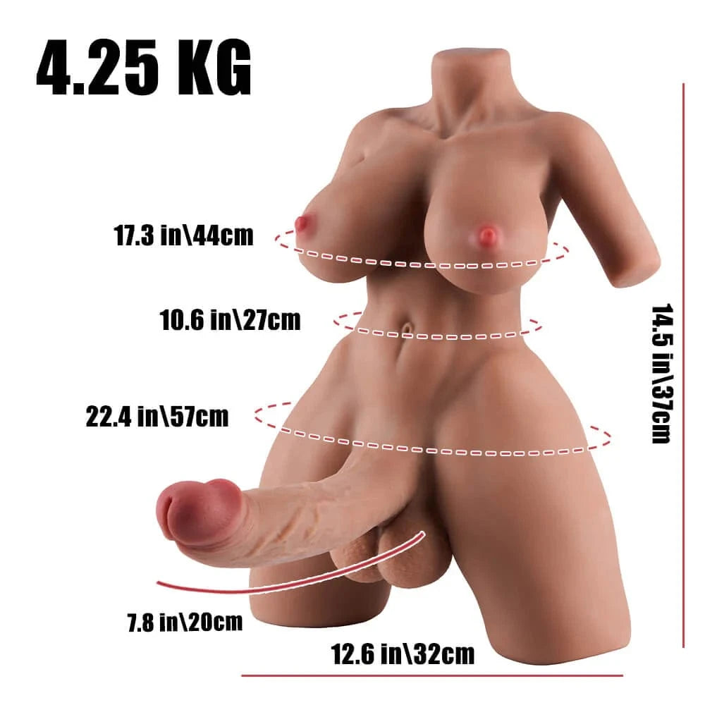 MRLSEXDOLL ふたなりトルソー Vale ヴァレ 褐色肌 37cm 4.25kg / BIG 50cm 9.6kg