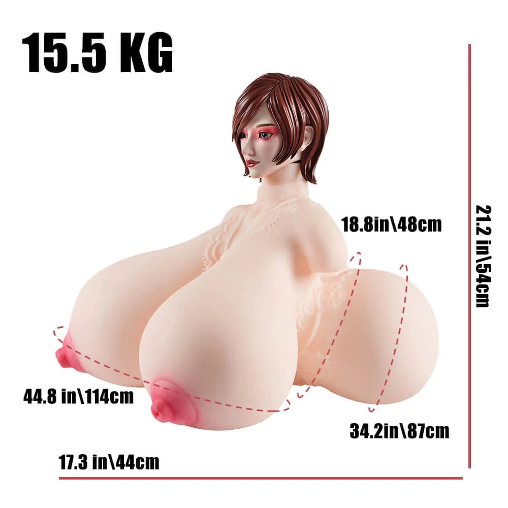 MRLSEXDOLL バスト114cm 爆乳トルソー Big Mya ビッグ ミヤ 乳首・膣・アナル4穴挿入可 54cm 14kg