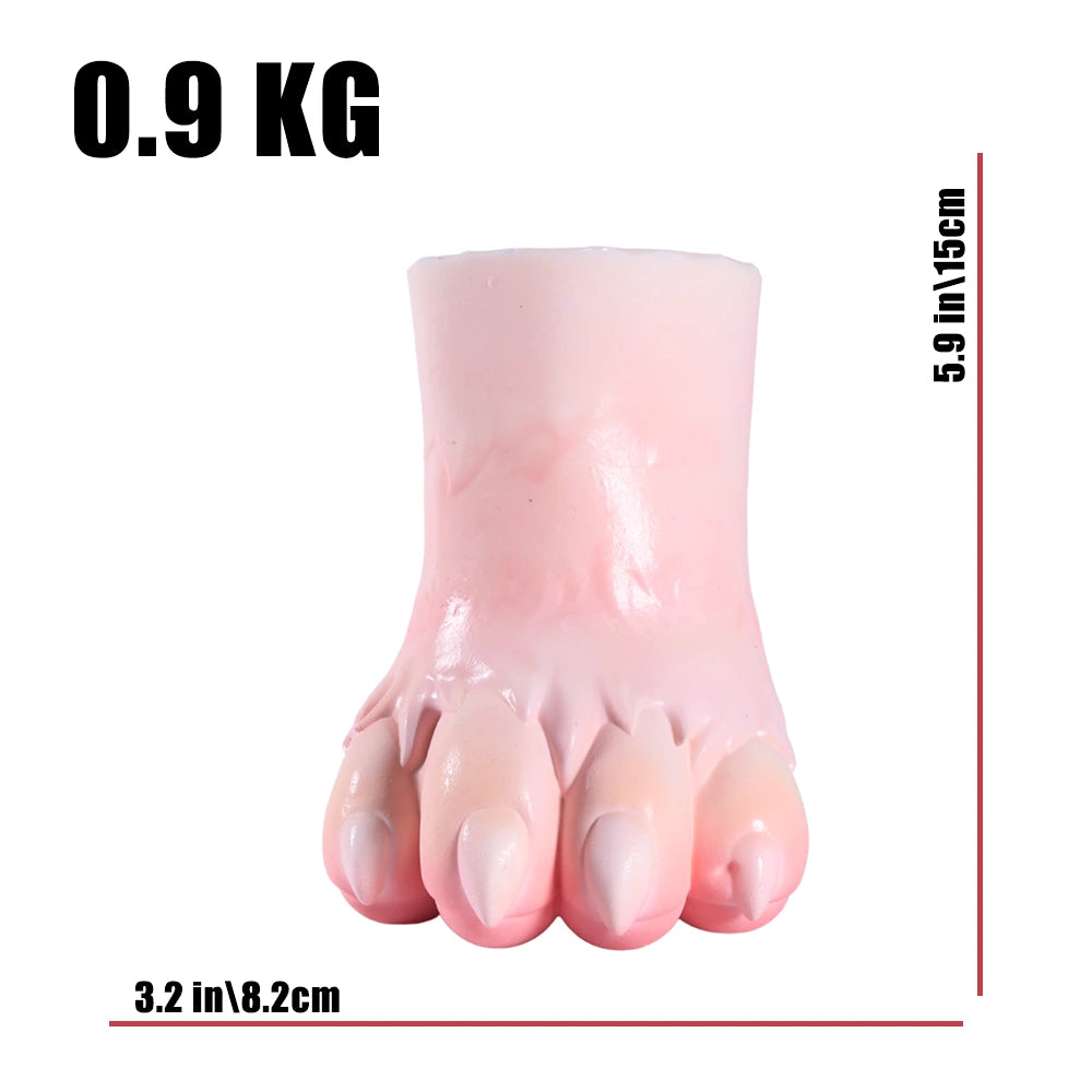 [クーポン NEW!15 で17,249円] 肉球 ケモノ オナホール ケモキャラの手 17.5cm 1.1kg / 足 15cm 0.9kg