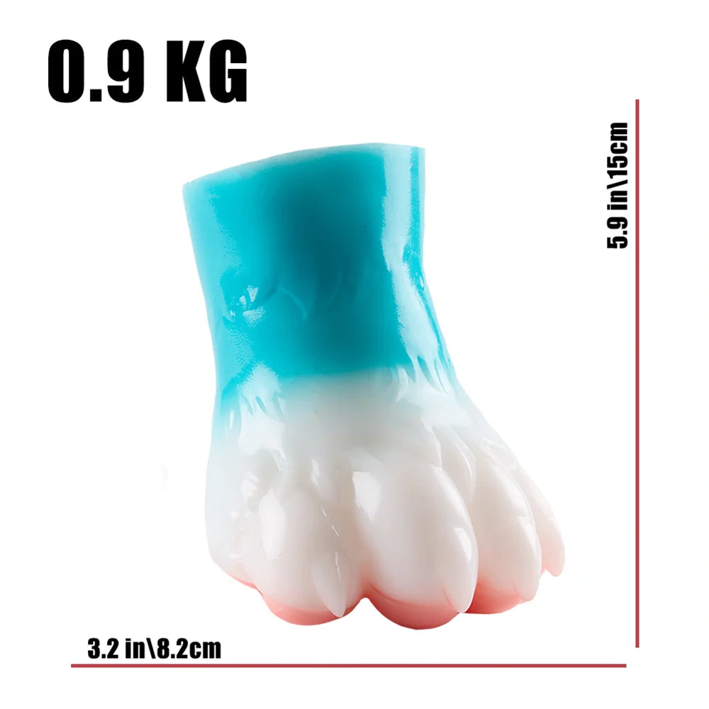 肉球 ケモノ オナホール ブルー ケモキャラの手 17.5cm 1.1kg / 足 15cm 0.9kg