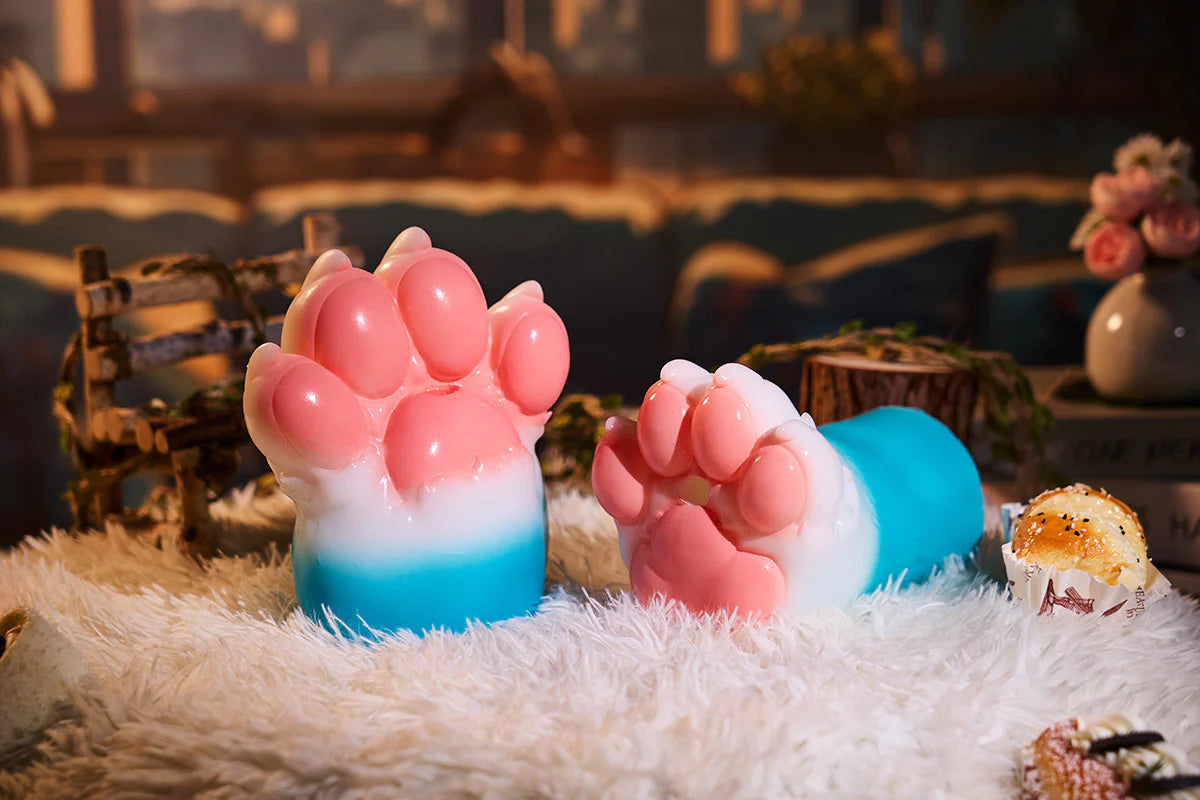 肉球 ケモノ オナホール ブルー ケモキャラの手 17.5cm 1.1kg / 足 15cm 0.9kg