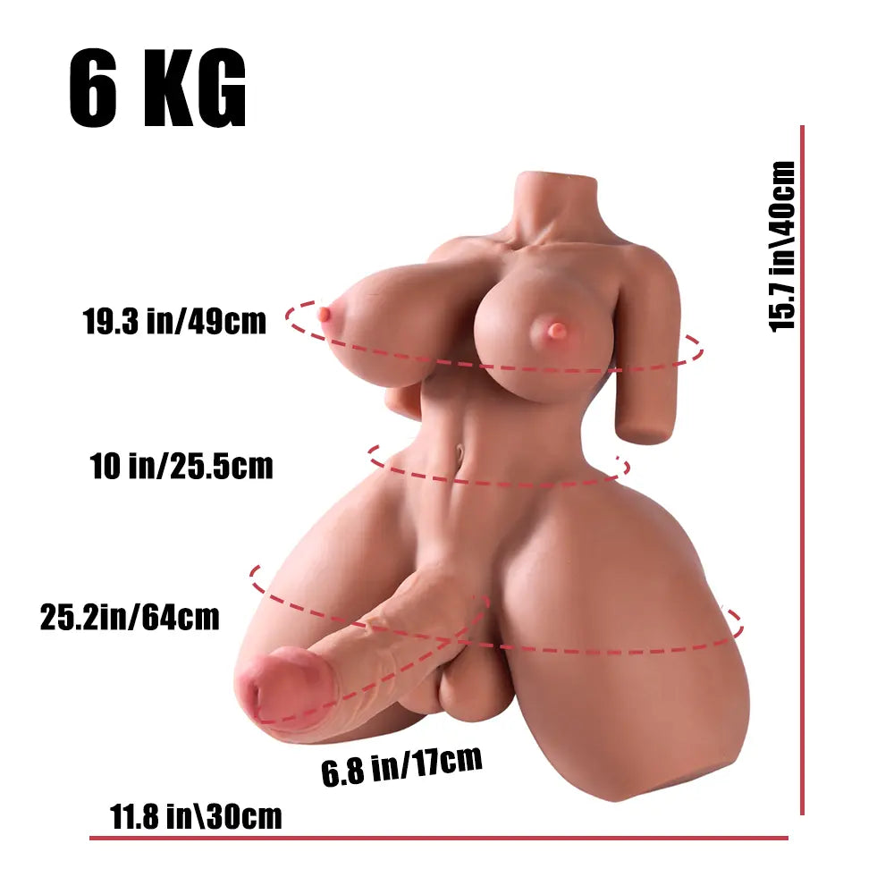 [クーポン NEW!15 で27,275円]  Eden エデン 褐色肌爆乳ふたなりトルソー 40cm 6kg