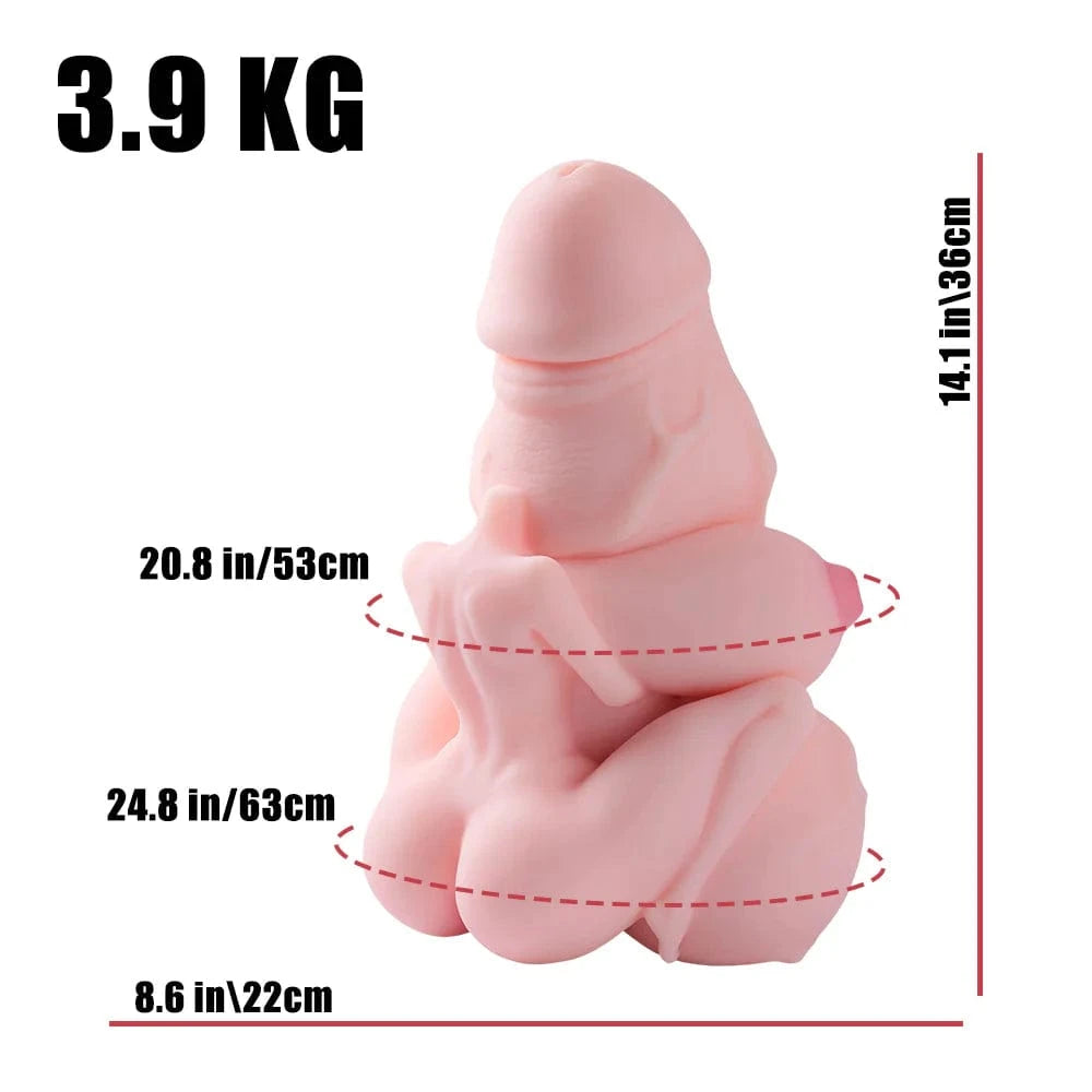 MRLSEXDOLL ヘンタイふたなりトルソー Arrow アロー 乳首・ペニス-玉袋裏貫通・膣・アナル・6穴挿入可 36cm 3.9kg