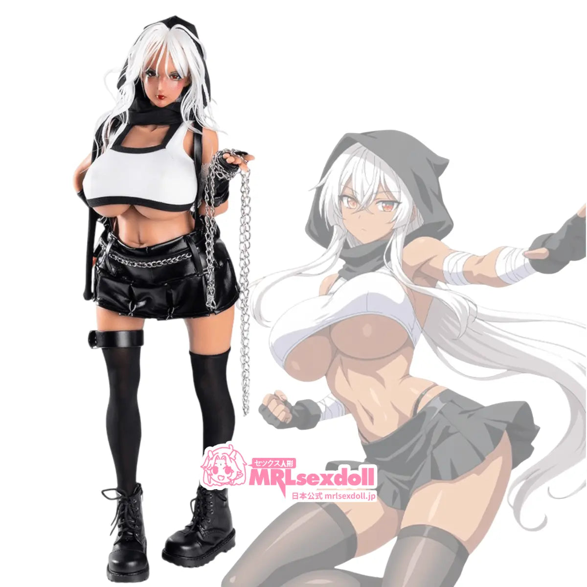 オナホフィギュア 3.0 Raven レイヴン 褐色肌 爆乳 [ボディ2] 62cm 3.3kg