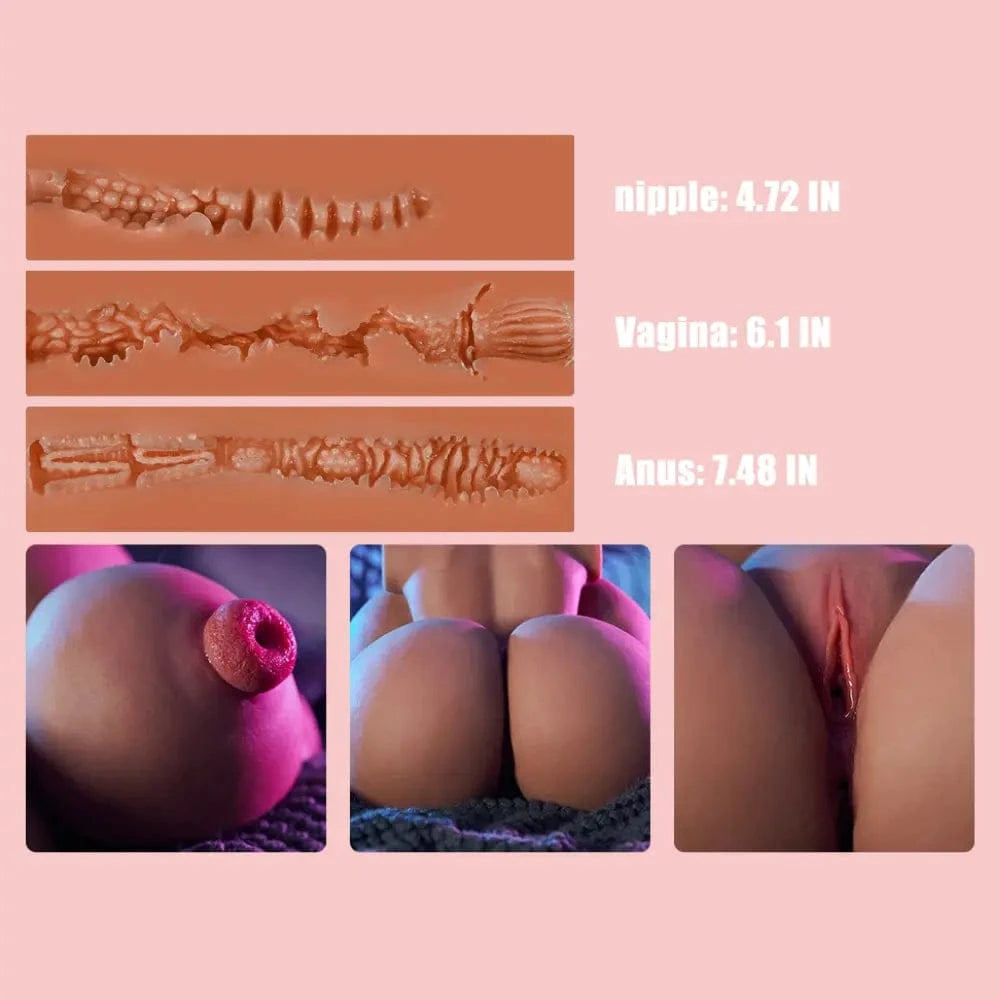 MRLSEXDOLL 爆乳トルソー Big Lucy ビッグ ルーシー 褐色肌 乳首・膣・アナル4穴挿入 褐色肌 40cm 10.9kg