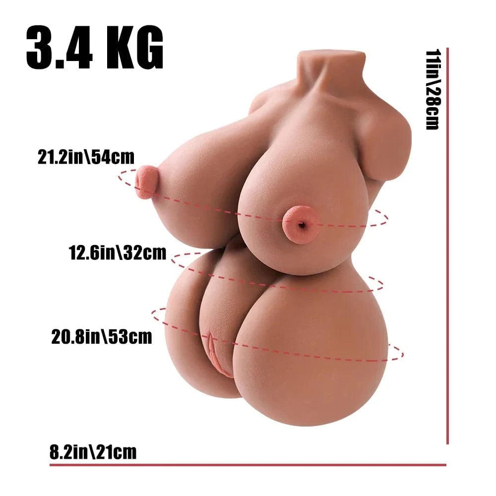 MRLSEXDOLL 爆乳トルソー Lucy ルーシー 褐色肌 乳首・膣・アナル4穴挿入可 28cm 3.4kg